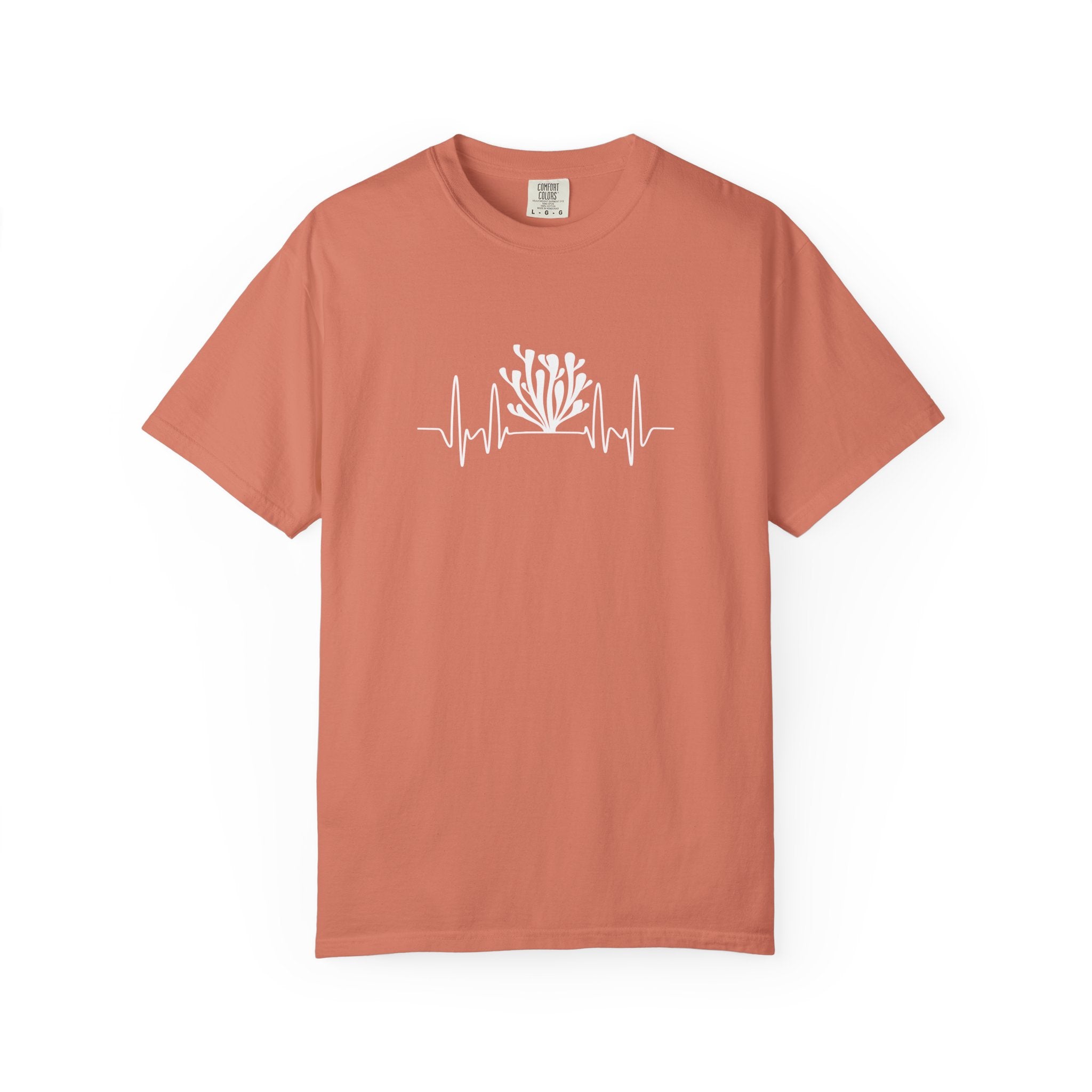 Coral Heartbeat T-Shirt ECG24BW