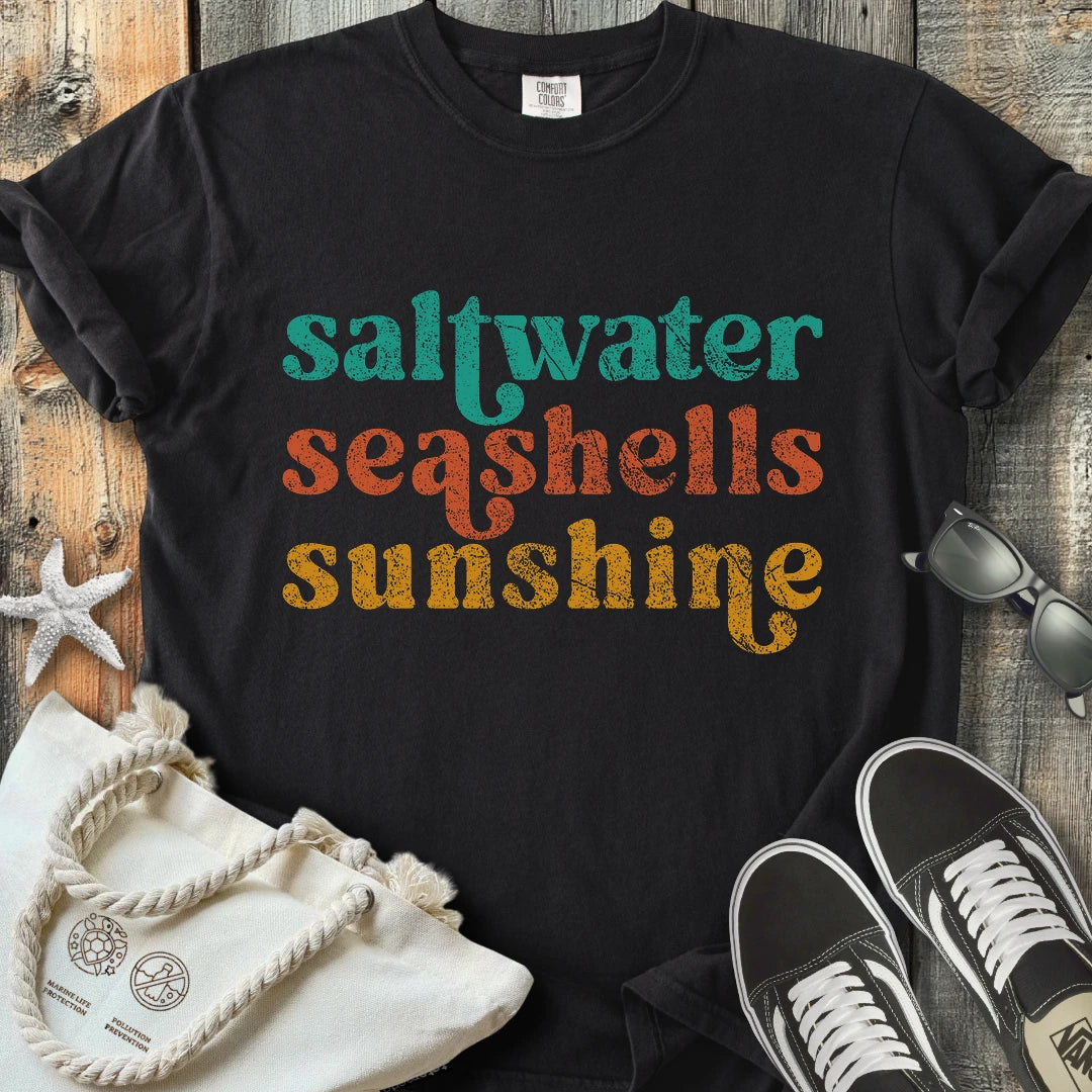 Saltwater seashells sunshine T-Shirt T3D21C1