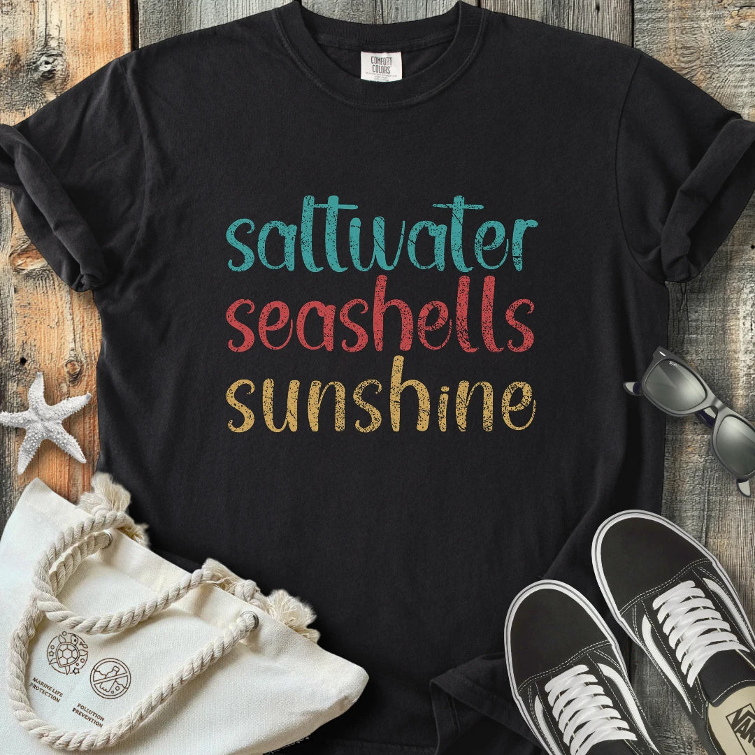 Saltwater seashells sunshine T-Shirt T3D25C2