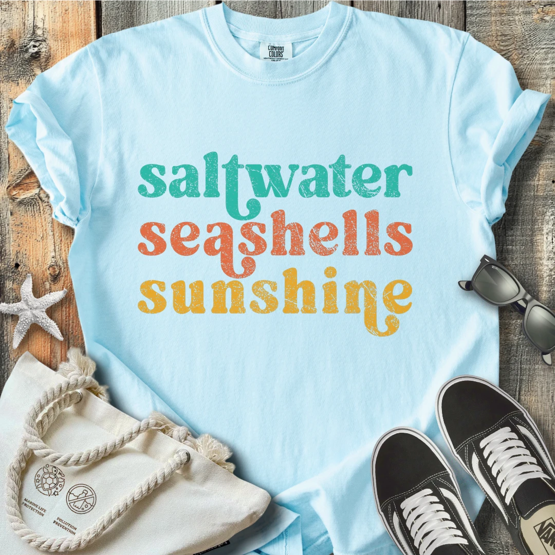 Saltwater seashells sunshine T-Shirt T3D21C1