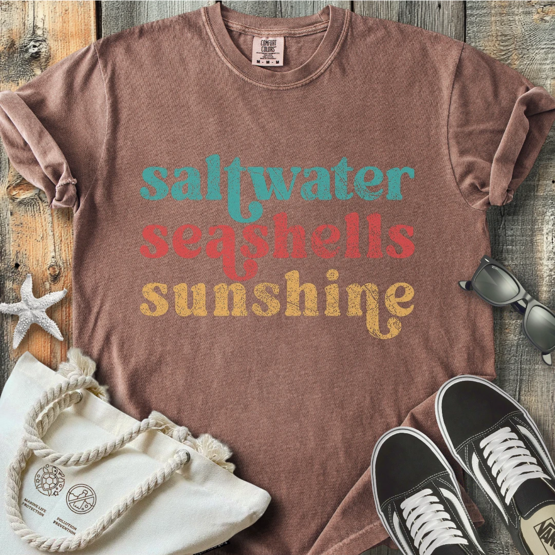 Saltwater seashells sunshine T-Shirt T3D21C2