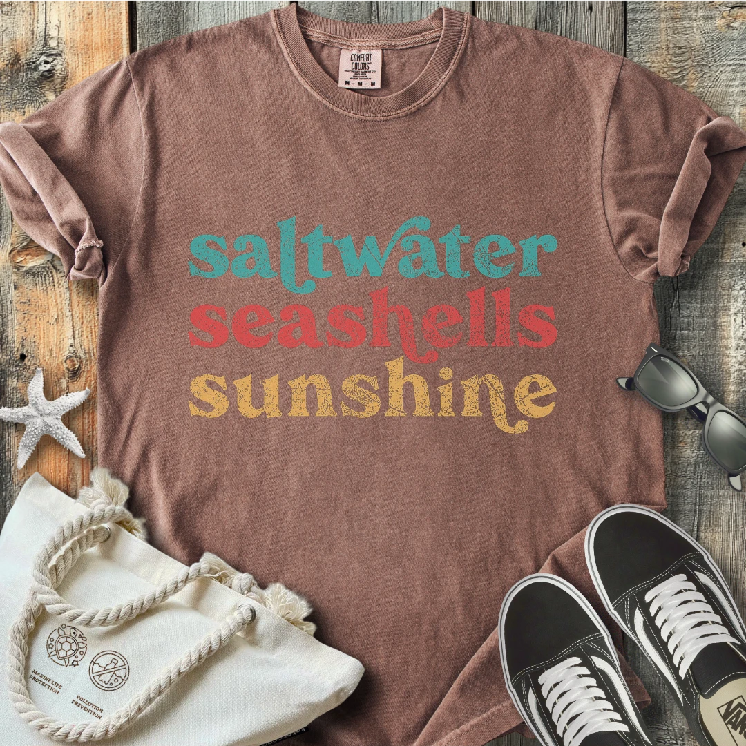 Saltwater seashells sunshine T-Shirt T3D24C2