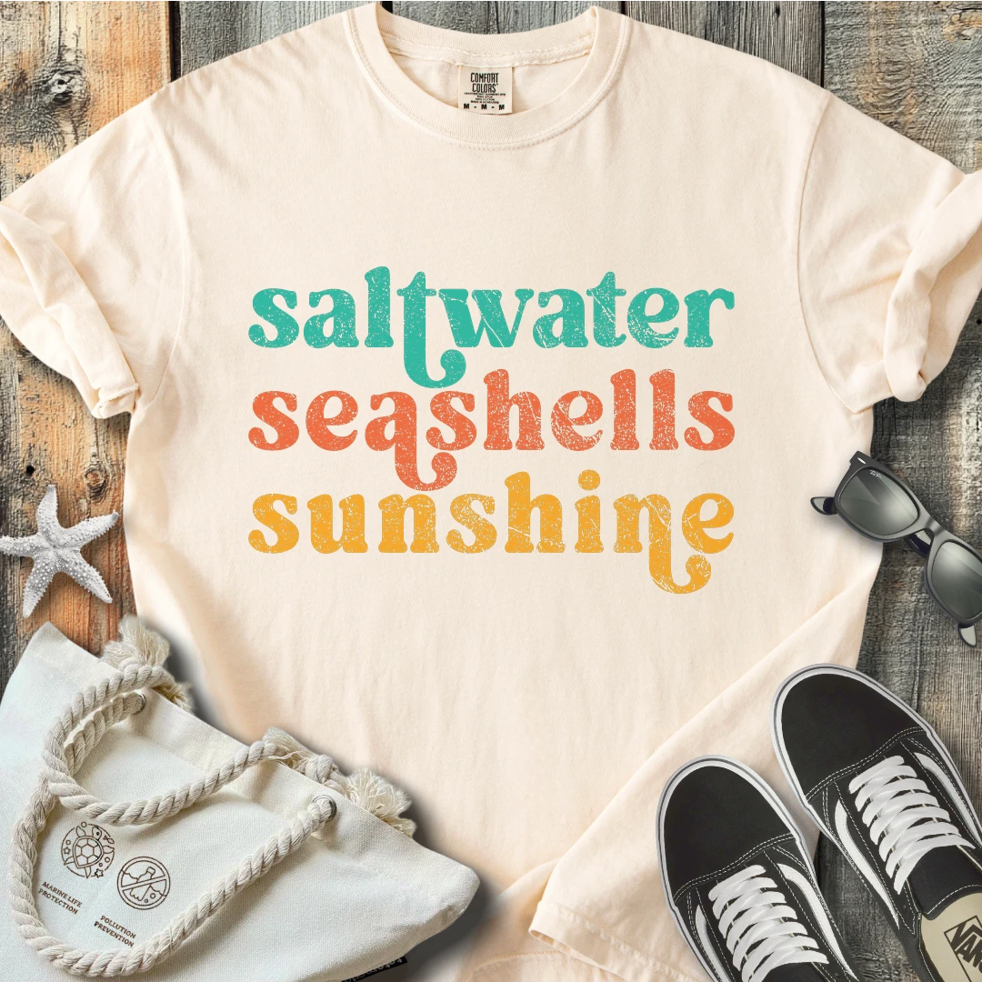 Saltwater seashells sunshine T-Shirt T3D21C1