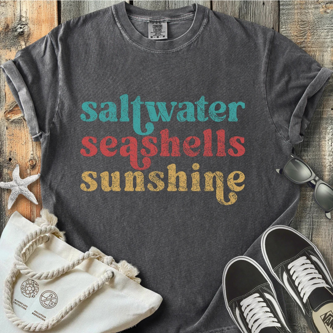 Saltwater seashells sunshine T-Shirt T3D21C2