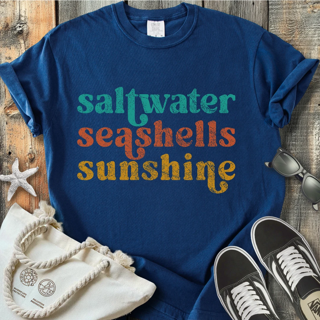 Saltwater seashells sunshine T-Shirt T3D21C1