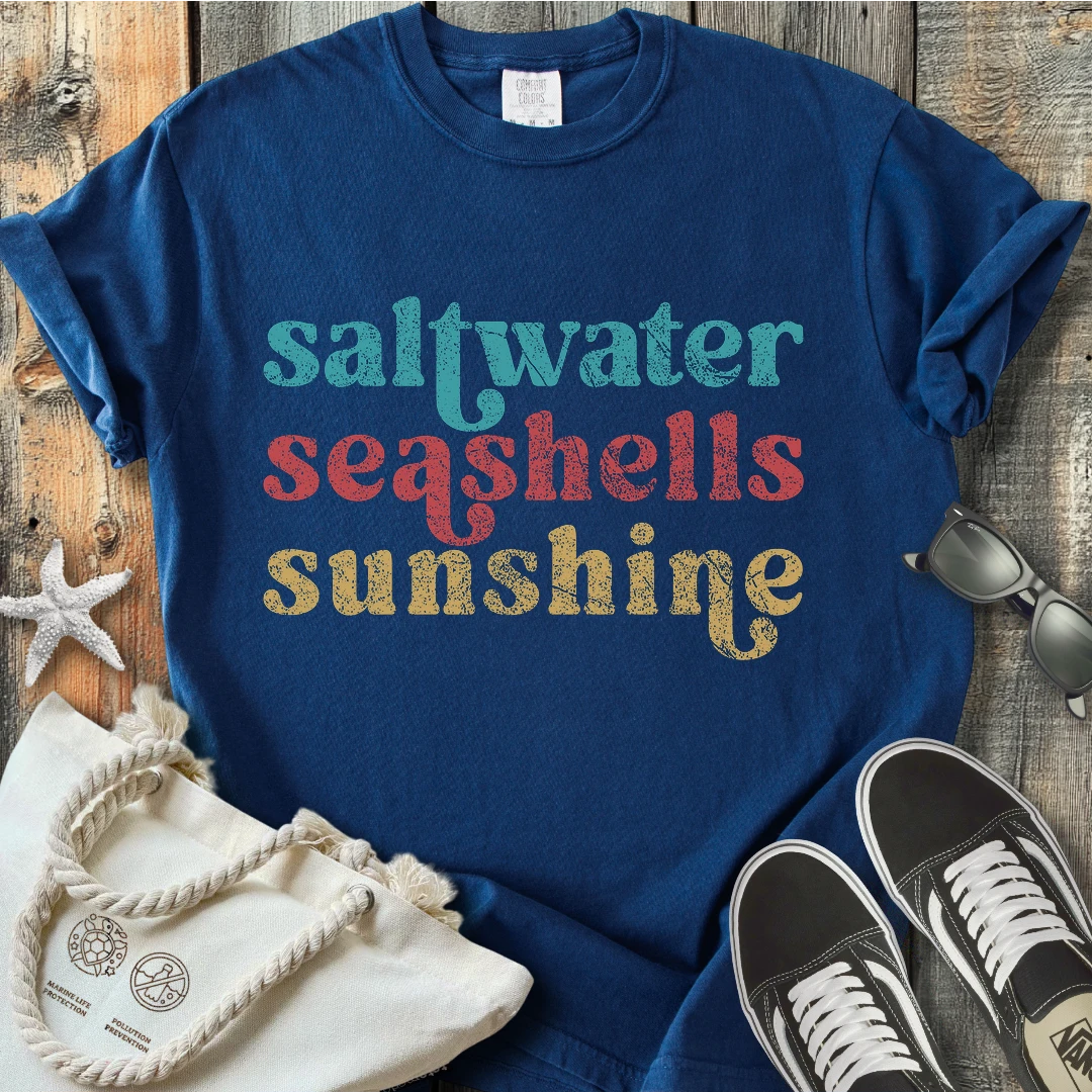 Saltwater seashells sunshine T-Shirt T3D21C2