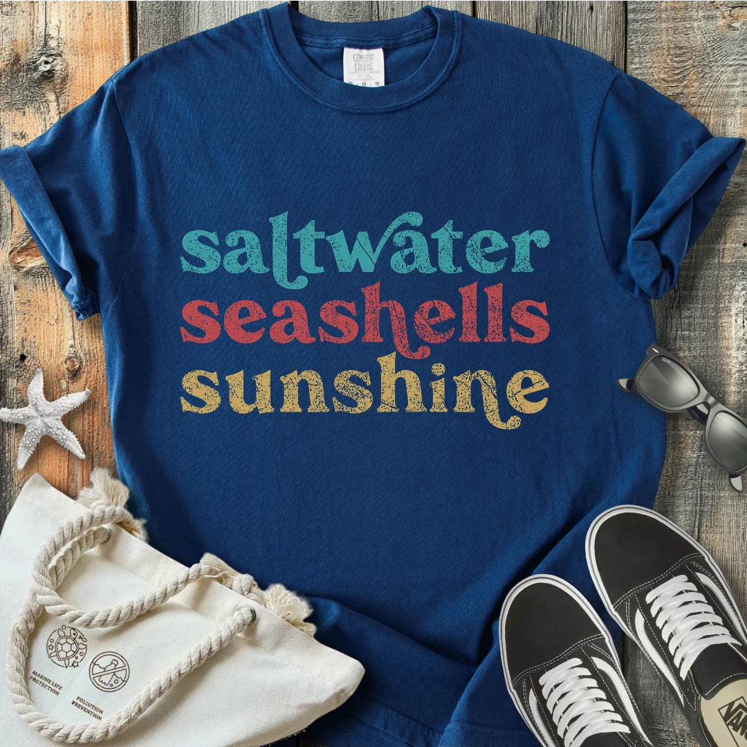 Saltwater seashells sunshine T-Shirt T3D24C2