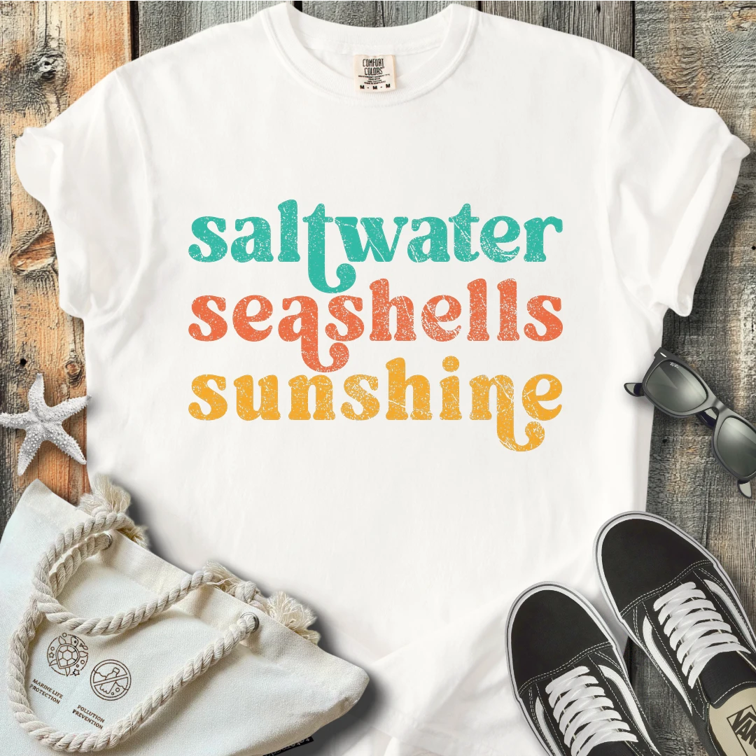 Saltwater seashells sunshine T-Shirt T3D21C1