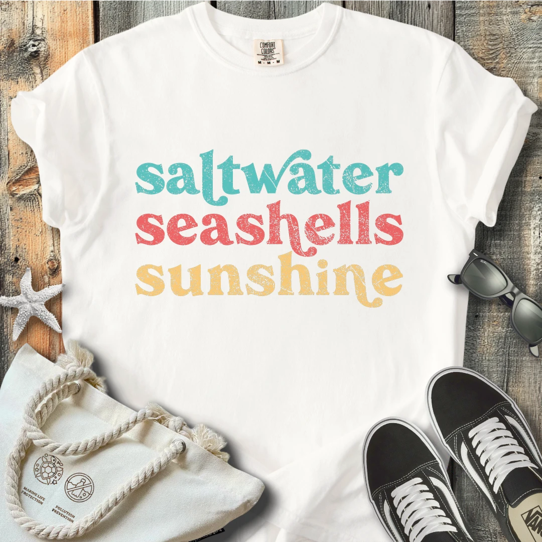 Saltwater seashells sunshine T-Shirt T3D24C2