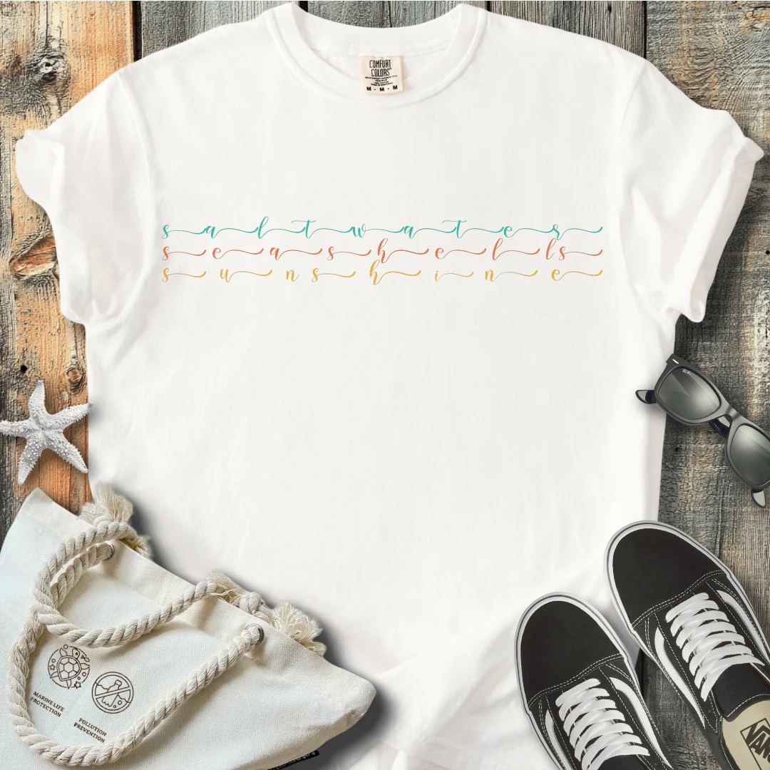 Saltwater seashells sunshine T-Shirt T3D26C1