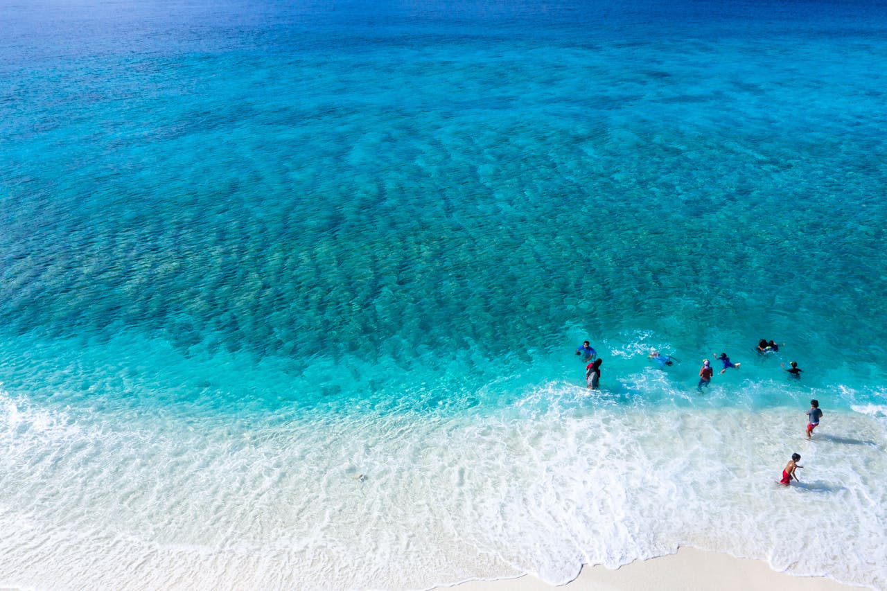 Kids enjoying on the beach