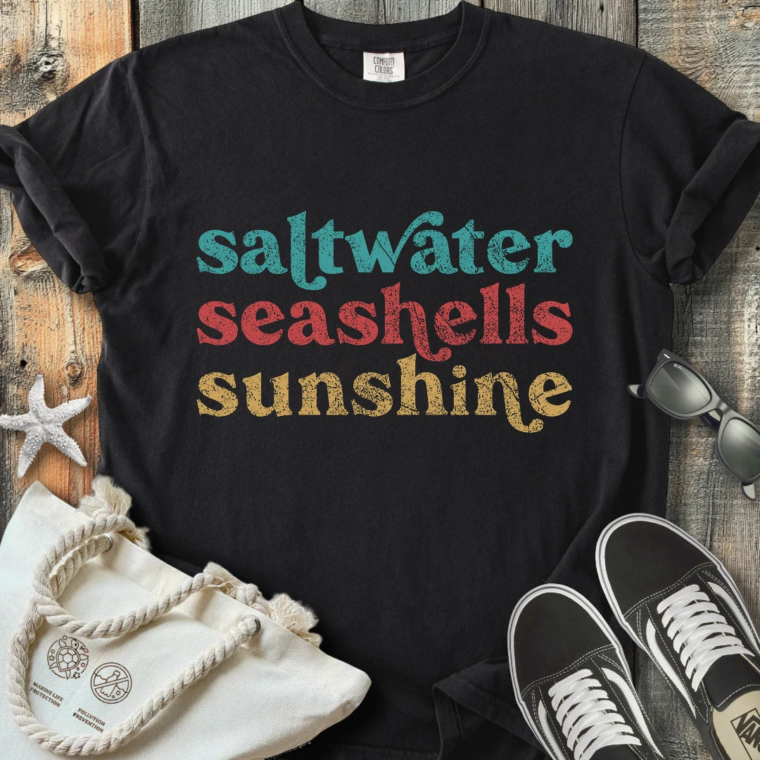 Saltwater seashells sunshine T-Shirt T3D24C2