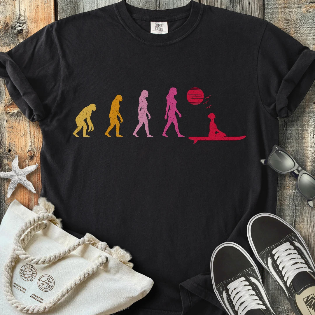 Women Surfing Evolution T-Shirt C1W34C2
