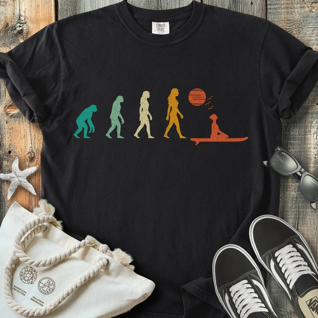 Women Surfing Evolution T-Shirt C1W34C3