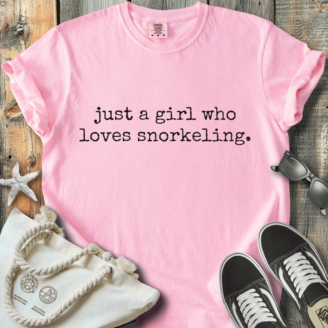 Girl loves snorkeling T-Shirt T2D27BW