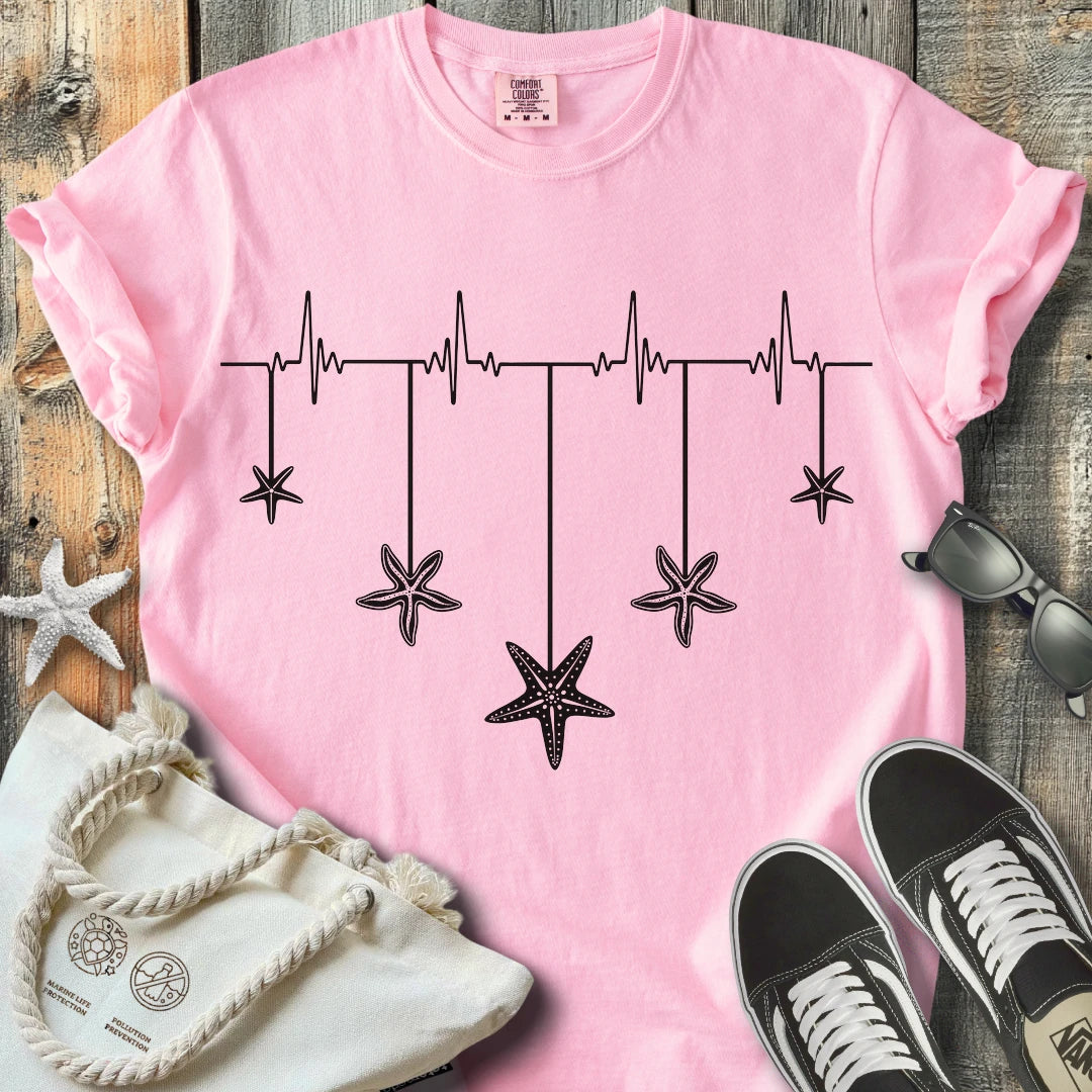 Starfish Heartbeat T-Shirt ECG79BW