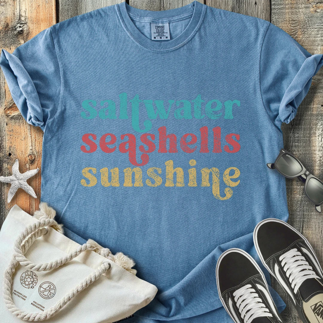 Saltwater seashells sunshine T-Shirt T3D21C2
